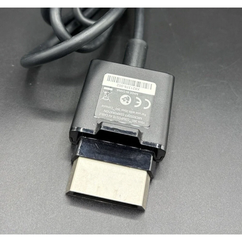 Genuine Microsoft Xbox 360 Composite Video A/V Cable X821376-002 X821376-001